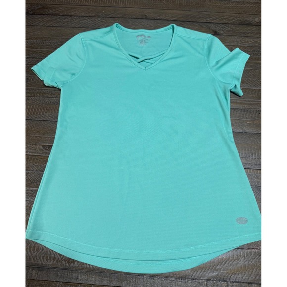 Reel Legends Tops - Reel Legends Freeline Top PM Aqua Mint Criss Cross V-Neck Activewear preloved